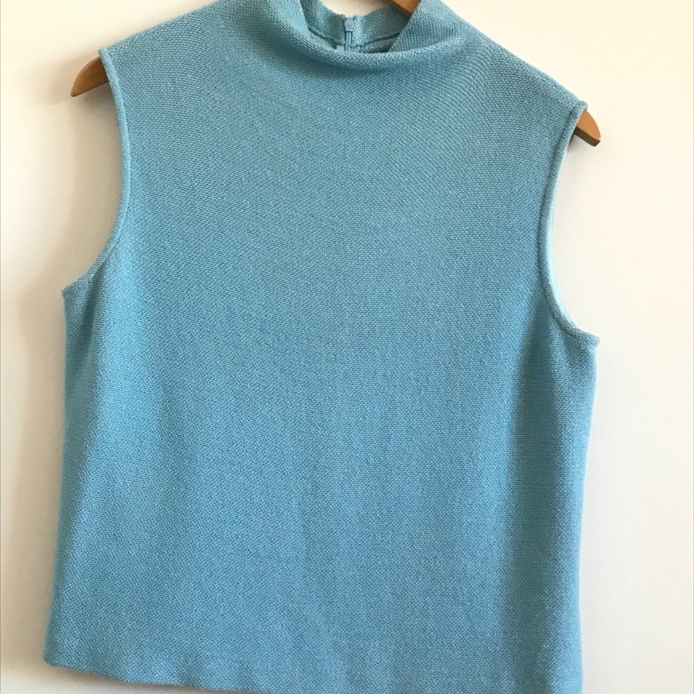 Vintage baby blue top a hint of shimmer
